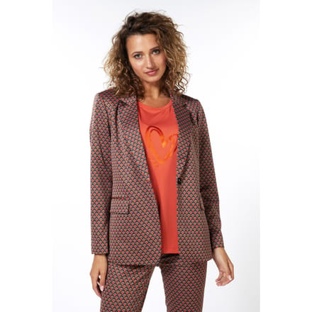 EsQualo Blazer Scalloped Print Print Größe: S | Blazer Outlet | Damen