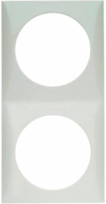 Berker Afdekraam Flow 2-Vaks Chroom Mat