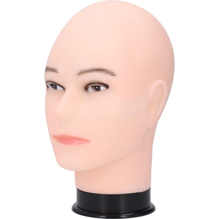 Kale Mannequin Hoofd Model PVC Veelzijdig Pruik Hoed Display Mannelijk Mannequin Hoofd voor Salon Schoonheidsschool With makeup beige