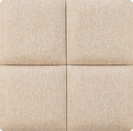 Gestoffeerde wandpanelen Carpino set van 4 stof 30x30 cm beige [neu.haus]