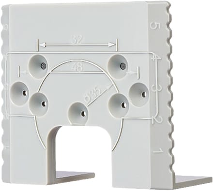 Deur Scharnier Mal - Freesmal Houtbewerking - Precieze Montage - Magnetisch Stabiliserend - 10 x 8 cm