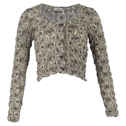 Nanushka bedrukte, gesmokte Rosine-cardigan in veelkleurig polyester