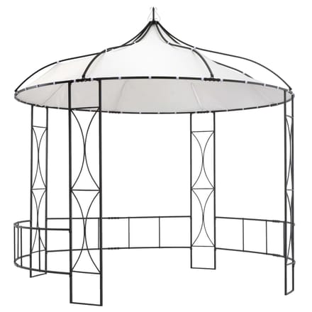 vidaXL - Prieel - rond - 300x290 - cm - wit
