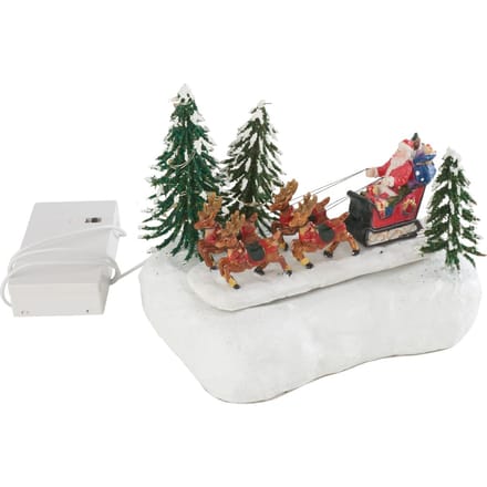 VBS Miniatuur beweegbare kerstman slee