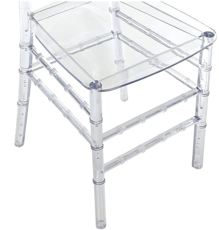 Vente-unique Set van 2 stoelen van vol polycarbonaat - Kristalkleurig - AMALINE
