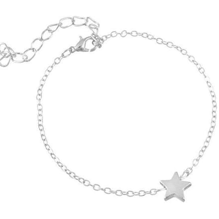 Miresa Armband Met Ster Bedel - Zilverkleurig - Minimalistisch - 16 + 5 CM
