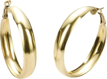 Behave - Oorbellen - Oorringen goudkleur glanzend - 5 cm - casual chic