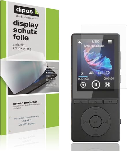 dipos – 4x Matte Beschermfolie geschikt voor Aiandcc M6 MP3-Player | Krasbestendige & antireflecterende Screenprotector Ultra-Thin