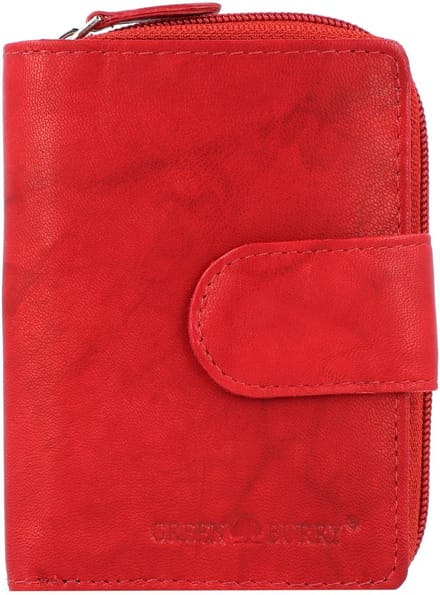 Greenburry Basic Portemonnee RFID Leer 9 cm - Dames - Staand formaat - red