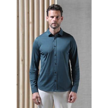Gabbiano - Heren Overhemd - Tone - 333510 - 5001 Forest Green