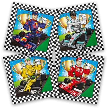 Folat - Servetten - Formule 1 - 33 x 33 cm (20 stuks)