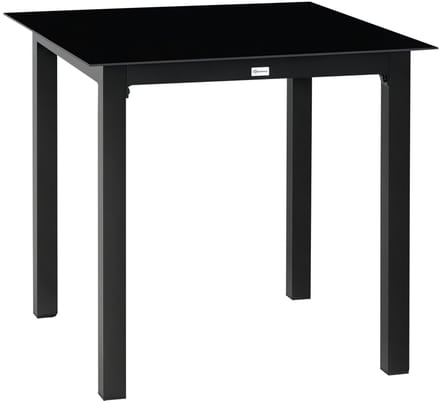 Outsunny Gartentisch Aluminium Schwarz