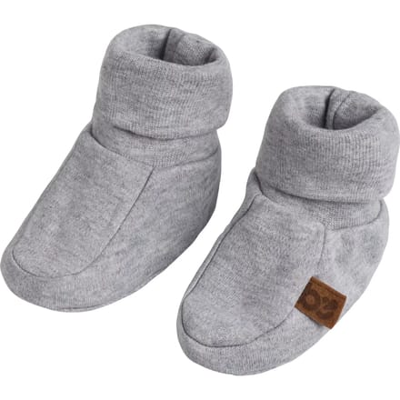 Baby's Only Slofjes Melange - Grijs - 3-6 mnd - 100% ecologisch katoen - GOTS