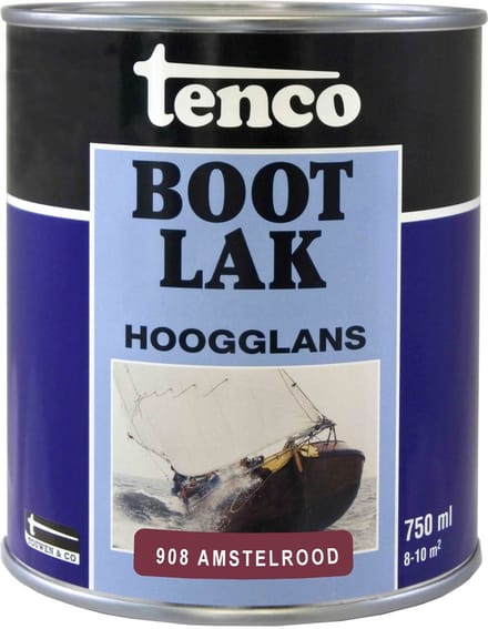 Tenco Houtlak Bootlak - Hoogglans - Amstelrood - 750ml