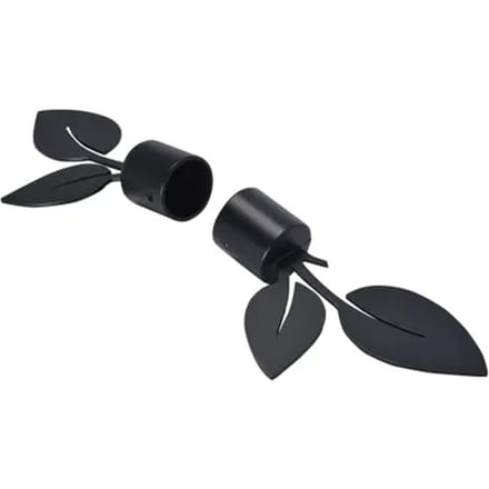 Decomode Gordijnknop Leaf Zwart - 2 Stuks