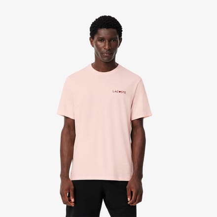 Lacoste Heren Valentijns Lounge T-Shirt (Roze)