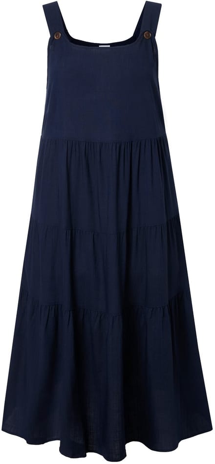 Ulla Popken - Dames - Midi-jurken - Marine - Maat 54+