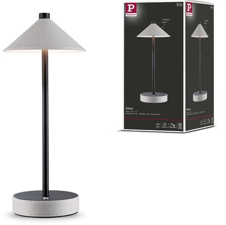 Paulmann Pellini 71176 Tafellamp met accu LED 2 W Zwart (mat), Beige