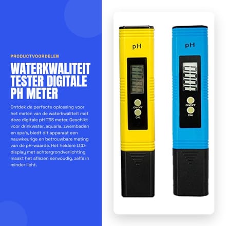 Dailygoods- Waterkwaliteit Tester Groot LCD-Display - PH/TDS Meter - Digitale pH Pen - Draagbaar - Nauwkeurig - Temperatuurcompensatie