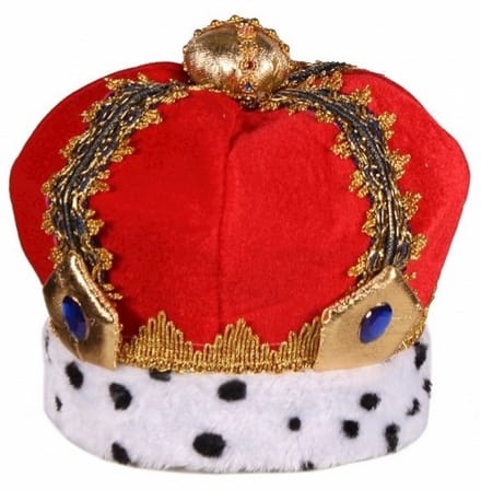 Luxe kinder koningskroon Rood Kinderen Unisex Rood Koningsdag Maat One size