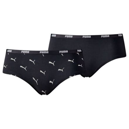 Puma Dames Hipsters Cat Logo 2-pack Zwart-L