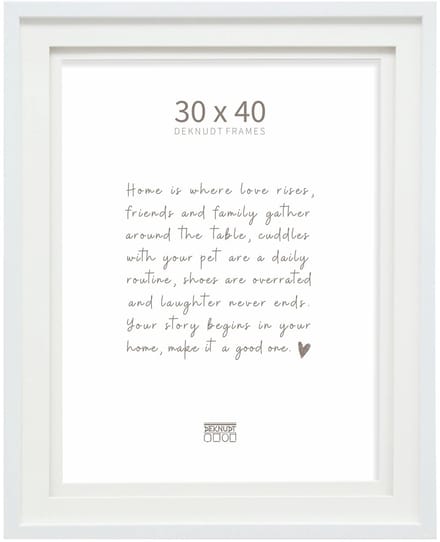 Deknudt Frames fotolijst S65KK1 P1 - wit met passe-partout - 30x40 cm