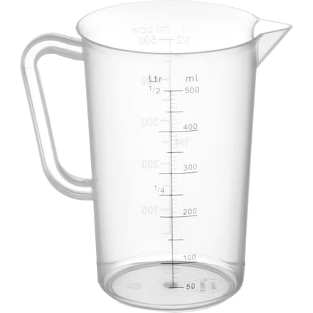 HENDI Maatbeker polypropyleen – 0,5L – Met schaalverdeling – Vaatwasmachinebestendig