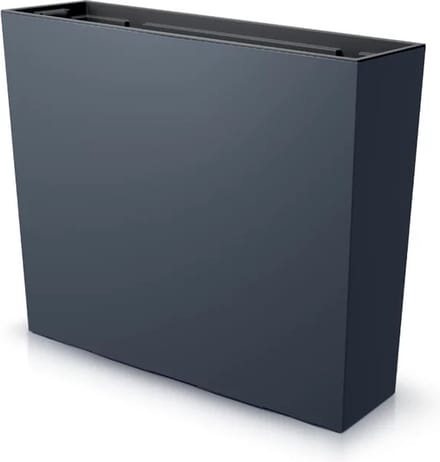 Prosperplast Urbi Case Tower - Hoog bloempot - Antraciet kleur / Kunststof