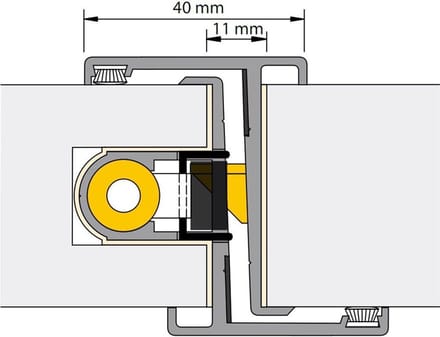 Alprokon Deurnaald P-F 19-1 40/2450mm rs (Prijs per stel)