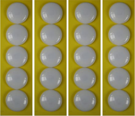Benson ronde koelkast / whiteboard magneetjes - 20x stuks - wit - Keuken magneten