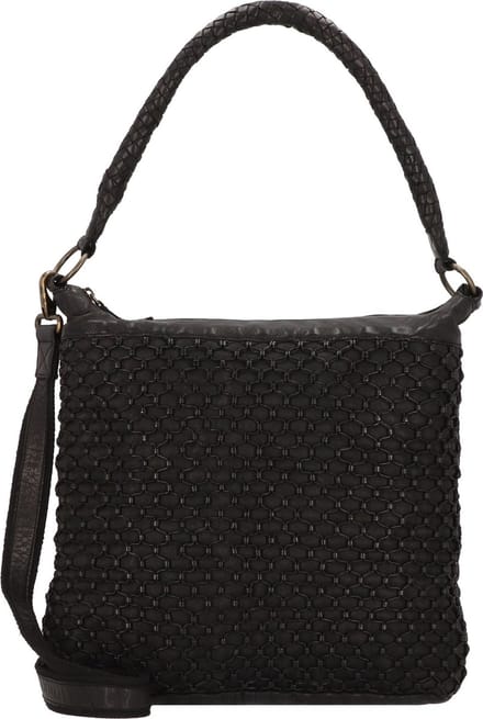 Greenland Nature Femi & Nine Leren Schoudertas 39 cm - Dames - black