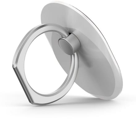 GadgetBay Ring zilver grip universeel smartphone houder standaard grijs