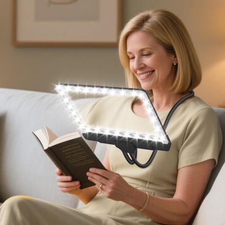Unyqoos® Flexibel handsfree leesvergrootglas met LED-verlichting en zwanenhals