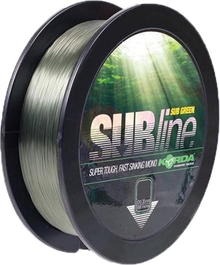 Korda subline groen nylon 10lb--0.30mm--4.5 kg 1000 meter
