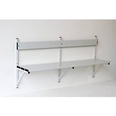 Wandbank, aluminium/rvs, L 1500 mm
