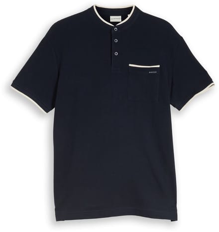 Tom Tailor - Poloshirt met borstzak - Maat S - sky captain blue ottoman