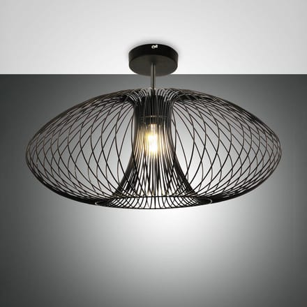 Fabas Luce Fassa plafondlamp, zwart, Ø 60 cm, metaal