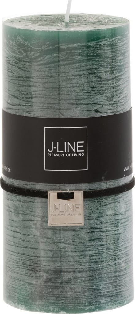 J-Line cilinderkaars - donkergroen - large - 52U - 6 stuks