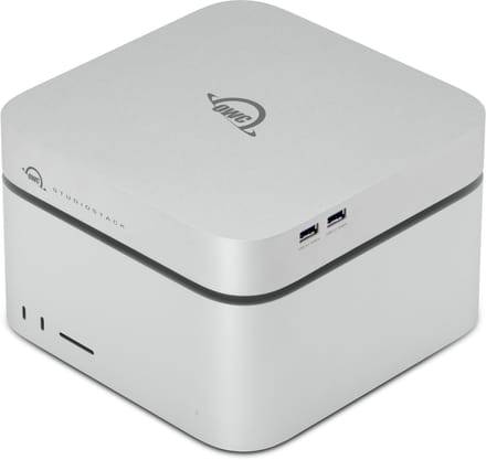 OWC StudioStack Thunderbolt 5 - Stapelbaar Docking Station - 3x Thunderbolt 5 & 3x USB-A - Zilver