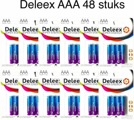 Deleex - Batterijen AAA R03P 1.5V - 48-stuks - triple A batterij