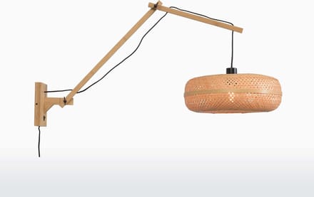 GOOD&MOJO Wandlamp Palawan - Bamboe - 100x40x70cm - Binnen Scandinavisch,Bohemian