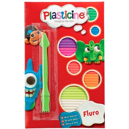 Plasticine Fluro Modelleerwas Set
