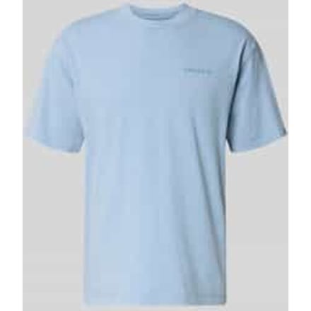 T-shirt met ronde hals en labelstitching