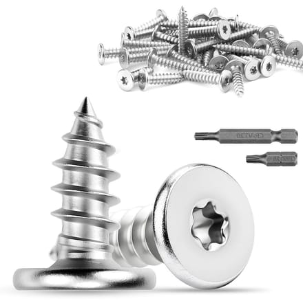 RVS Houtschroeven 16mm - 40 Stuks Zelftappende Torx Schroeven voor Meubels en Vloeren