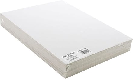 Stevig Wit Chipboard Vellen A4 Formaat 25 Stuks - 1mm Dik Karton voor Knutselen