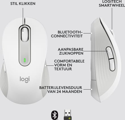 Logitech Signature M650 for Business muis Rechtshandig RF-draadloos + Bluetooth Optisch 4000 DPI
