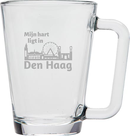 Gegraveerde theeglas 26cl Den Haag