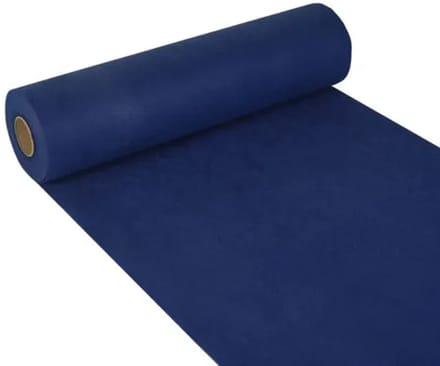 Tafellopers, stofkarakter, nonwoven "soft selection" 24 m x 40 cm donkerblauw (1 rol)