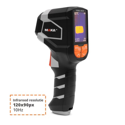 MAKA Digitale Warmtebeeldcamera - -20-400°C - Warmtecamera - 120x90 IR-Pixels