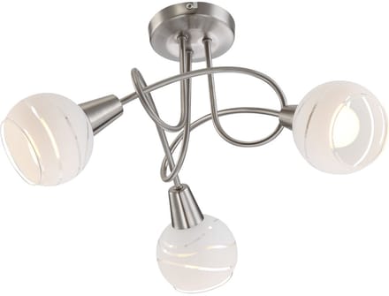 Plafondlamp eetkamer rondel lamp keuken spot zilver 3-lichts E14